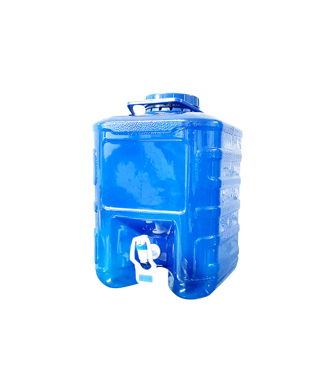 10 L Dark Blue Square Bottle with Tap 10 L Dark Blue Square Bottle with Tap