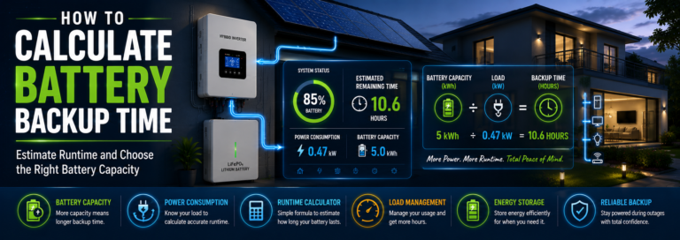 How to Calculate Battery Backup Time for Your Solar System