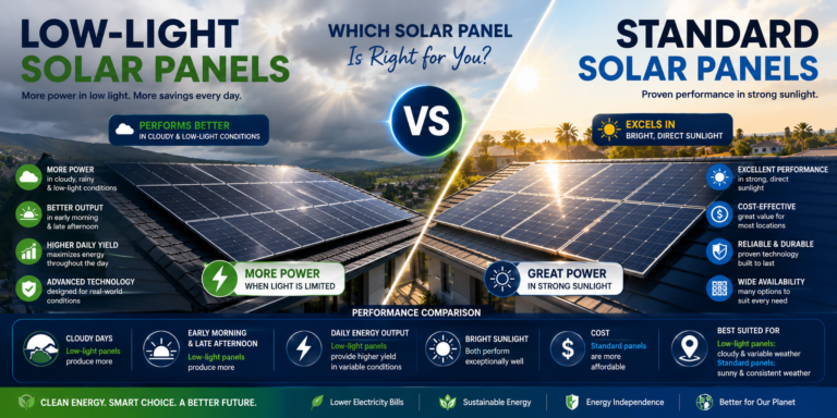 Standard Solar Panels vs Low-Light Solar Panels